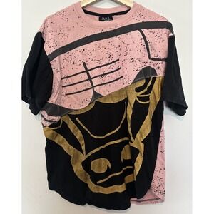 Black Lacquer Chicago Bulls #23 T-Shirt Size Medium Jordan Pink Black Splatter
